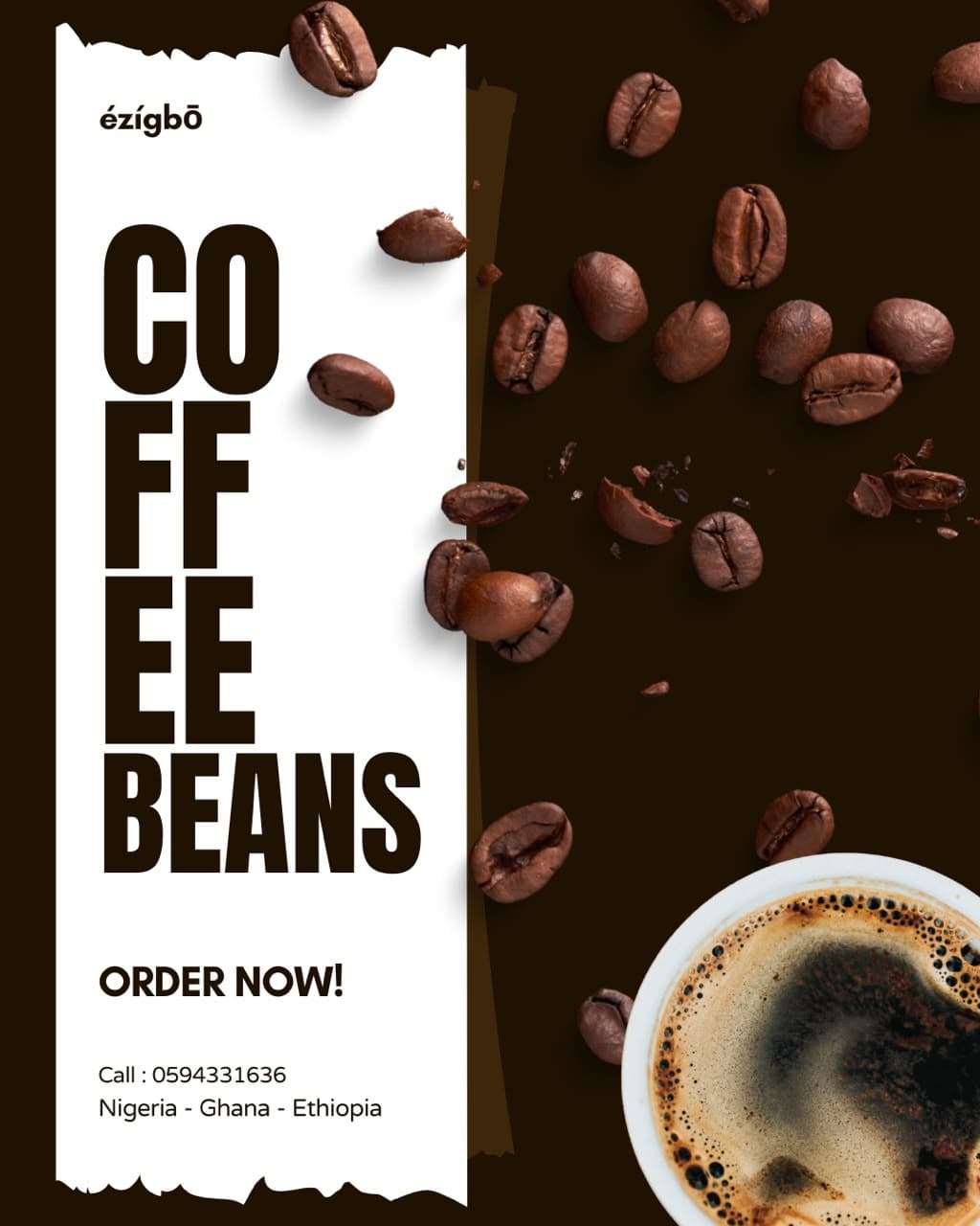 A bag of Ézígbō ground coffee